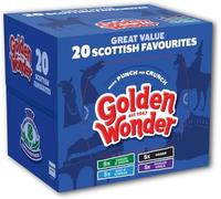 Golden Wonder Scottish Favourites Crisps Multipack 20 Bags - Cheese & Onion, Salt & Vinegar, Pickled Onion & Haggis Flavour, 5 of Each - Great Value Assorted Potato Crisps 20 Pack, Perfect for Gift,
