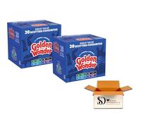 Golden Wonder Scottish Favourites Crisps Multipack 40 Bags (2 x 20 Pack) - Cheese & Onion, Salt & Vinegar, Pickled Onion & Haggis Flavour - Great Value Assorted Potato Crisps