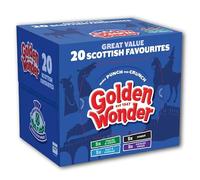 Golden Wonder Scottish Flavour Potato Crisps Variety Pack - Cheese & Onion, Salt & Vinegar, Pickled Onion & Haggis Flavour Potato Crisps (20x Scottish Favourities)