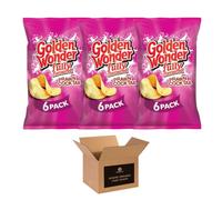 Golden Wonder Variety Crisp Pack Potato Crisps - 3 Pack of Delicious, Crunchy Snacks for Any Occasion | Family-Friendly Multi-Pack 25g (3 Pack, 6xPrawn Cocktail)