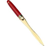 Golden Wooden Handle Letter Opener - Envelope Split File Opener for Home Office School