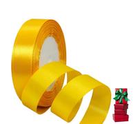 Golden Yellow Ribbon 20mm Satin Ribbons for Gift Wrapping,22m Cake Balloon Ribbon Silk Ribbons Yellow for Crafting,Christmas,Wedding,Hair Bow,Bouquet,Party,Cake Decoration