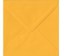 Golden Yellow S4 155mm x 155mm Gummed Square Colour Envelopes 100gsm (Pack Of 100)