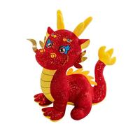 Golden Zodiac Toy Year Of The Doll Soft Stuffed Animal Home Festive Mascot For Kids And Collectors (Red, One Size)