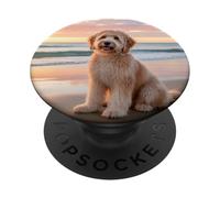 Goldendoodle Beach Sunset Cute Dog Coastal Aesthetic Design PopSockets Adhesive PopGrip