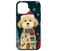 Goldendoodle Christmas Dog Santa Hat Scarf Case for iPhone 12 mini