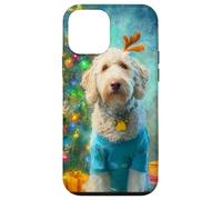 Goldendoodle Dog Christmas Holiday Reindeer Case for iPhone 12 mini