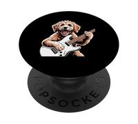 Goldendoodle Dog Guitar Star Rock and Roll Goldendoodle PopSockets Adhesive PopGrip
