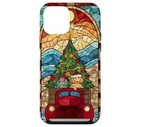 Goldendoodle Dog Red Truck Christmas Holiday Art Case for iPhone 12 mini