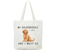 Goldendoodle Dog Tote Bag, Canvas Shopping Bag, Gifts For Dog Lovers