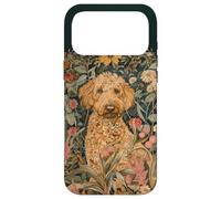 Goldendoodle in a William Morris Style Tapestry Garden Case for iPhone 17 Pro Max