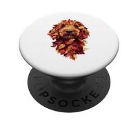 Goldendoodle Labradoodle Autumn Leaves Fall Dog Doodle Mom PopSockets Adhesive PopGrip