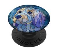Goldendoodle Labradoodle Stained Doodle Dog Lover Light Blue PopSockets Adhesive PopGrip
