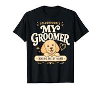 Goldendoodle My Groomer Knows Me By Name Dog Owner Value Graphic T-Shirt, Men, Black, M
