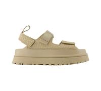 UGG Women's Goldenglow Embossed Sandal, Mustard Seed, 11