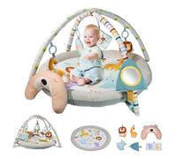 GoldEnough Baby Play Mat, Activity Gym Play Mat for Newborn with Hanging Toys Tummy Time Pillow and Comfy Baby Mats for Floor Play Playmats & Floor Gyms Toys for 0-36 Months Infants Newborn