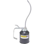 Goldenrod Dutton-Lainson Company (707) Industrial Pump Oiler with 8" Flex Spout - 12 oz Heavy-Duty Capacity, Zinc Die-Cast Pump, Flexible Reach, Rust-Resistant Steel, and Precision Oil Delivery