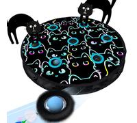 GoldenSun Interactive Cat Toys for Indoor Cats Adult, Automatic Random Rolling Smart Cat Ball Toy in Pouch, Hide and Seek Kitten Toy, Motion Touch Chirp-Activated, 7 Holes Mat Mouse Catching Game