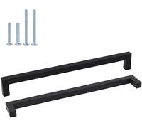 Goldenwarm 10 Pack Black Cabinet Handles 288mm Hole Center Black Handles for Bathroom, Kitchen & Wardrobe Doors