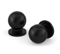 goldenwarm 10 Pack Black Cupboard & Drawer Knobs, Small Round Kitchen Cabinet Knobs