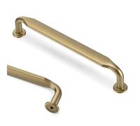 Goldenwarm 10 Pack Champagne Bronze Cabinet Handles 5-1/16Inch(128mm) Hole Centers, Brass Wardrobe Handles Solid Zinc Alloy Pulls for Kitchen, Bathroom, Bedroom