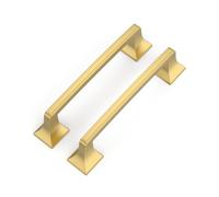 Goldenwarm 10pack Gold Kitchen Handles 128mm Gold Handles Gold Drawer Handles Zinc Alloy Kitchen Cupboard Handles Gold Wardrobe Handles Brass Handles