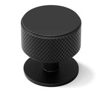 goldenwarm 20 Pack Black Cabinet Knobs Knurled Matte Black Cupboard Knobs Aluminum Alloy Single Hole Drawer Handles