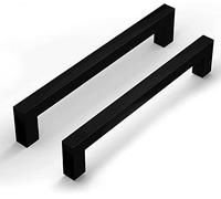 Goldenwarm 20 Pack Black Kitchen Cupboard Handles 160mm Hole Center Black Drawer Handles for Kitchen & Bathroom