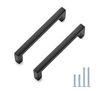 Goldenwarm 20Pack Black Cupboard Handle 96mm Hole Center Drawer & Door Handle for Kitchen & Bathroom