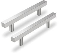 Goldenwarm 20Pack Cabinet Handles Pull Out Drawers for Kitchen Cabinets LSJ22BSS96 Silver Drawer Handles Stainless Steel Cabinet Handles Hole Centers 96mm