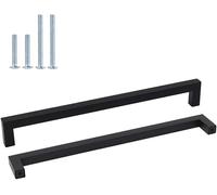 Goldenwarm 25Pack Cabinet Handles Black Bathroom & Kitchen Door/Cupboard Handles - 288mm Hole Centres