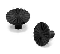 Goldenwarm 5 Pack Black Drawer Knobs Vintage Black Cupboard Door Knobs Zinc Alloy for Kitchen, Drawers, Dresser, Wardrobe