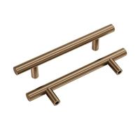Goldenwarm 5 Pack Champagne Bronze Kitchen Handles 96mm Hole Centers Champagne Bronze Drawer Pulls Champagne Door Handle Wardrobe Door Handles