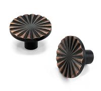 Goldenwarm 5 Pack Oil Rubbed Bronze Cabinet Knobs, Vintage Drawer Knobs Solid Zinc Alloy for Kitchen, Drawers, Dresser, Wardrobe