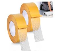 GOLDEROC 2 Rolls Double Sided Fabric Tape 20m x 2.5cm Heavy Duty