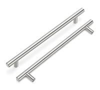 Goldewarm 12 Pack Kitchen Cupboard Handles 192mm(7-9/16 inch) Hole Center Kitchen Door Handles Brushed Nickel Drawer Pulls Stainless Steel