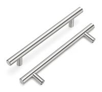 Goldewarm 12 Pack Kitchen Door Handles 128mm Hole Center Wardrobe Handles | Kitchen Cabinet Handles Kitchen Cupboard Handles for Bedroom Bathroom Brushed Nickel Stainless Steel
