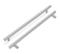 Goldewarm 20 Pack Kitchen Cabinet Handles 256mm Hole Center Wardrobe Handle | Kitchen Cupboard Handles Kitchen Cabinet Handles Brushed Nickel Wardrobe Door Handles for Bedroom Stainless Steel