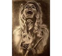 GOLDFI New Paint by Numbers for Adults Children Sad Girl Woman DIY Digital Painting by Numbers Kits On Canvas 40 * 50cm
