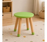 goldfinch plywood kids stool in green and oak