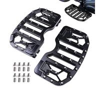 Goldfire 1 Pair Wide MX Foot Pegs Offroad Bagger Front Driver Floorboards Fit for Harley Touring Road King Street Glide 1986-2022 Softail Fatboy FL Dyna FLD 12-2016 (Black)