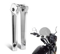 Goldfire Motorcycle Handlebar Risers for Harley 10" Straight Handle Bar Riser Extension Kit Fit For Universal 1 inch Handlebars M8 Softail Street Bob Breakout 2018 2019 2020 2021 2022 (Chrome, 10")