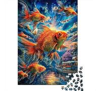 Goldfish 1000 Piece Jigsaw Puzzle with Whimsical Design - A Charming Challenge for Adults And Kids Age 14 Years Up38x26cm/1000pcs
