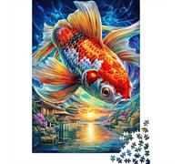 Goldfish 1000 Piece Jigsaw Puzzle with Whimsical Design - A Charming Challenge for Adults And Kids Age 14 Years Up52x38cm/1000pcs