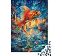 Goldfish 1000 Piece Jigsaw Puzzle with Whimsical Design - A Charming Challenge for Adults And Kids Age 14 Years Up52x38cm/1000pcs