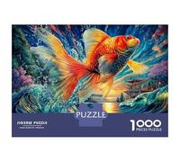 Goldfish 1000 Piece Jigsaw Puzzle with Whimsical Design - A Charming Challenge for Adults And Kids Age 14 Years Up38x26cm/1000pcs