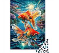 Goldfish 1000 Piece Jigsaw Puzzle with Whimsical Design - A Charming Challenge for Adults And Kids Age 14 Years Up52x38cm/1000pcs