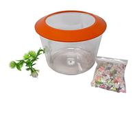 Goldfish Bowl Starter Set Gold Fish Bowl With Ornamental Plant Fish Bowl Aquarium Fish Tank Bowl Plant Gravel Kit Small Fish Tanks HTUK®
