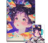 Goldfish Boy Jigsaw Puzzles for Adults 1000 Jigsaws,Family Game Stress Reliever Difficult Challenge Gifts for Friends And Family (75x50cm)