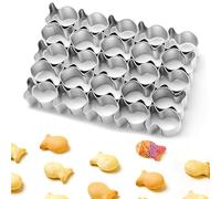 Goldfish Cookie Cutter Mini Gold Fish Cracker Cutter Stainless Steel 25 Cavity Fish Shape Baking Mold for Cracker Biscuit Cookies Chocolate